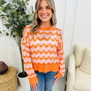 Neon pink/orange sweater
